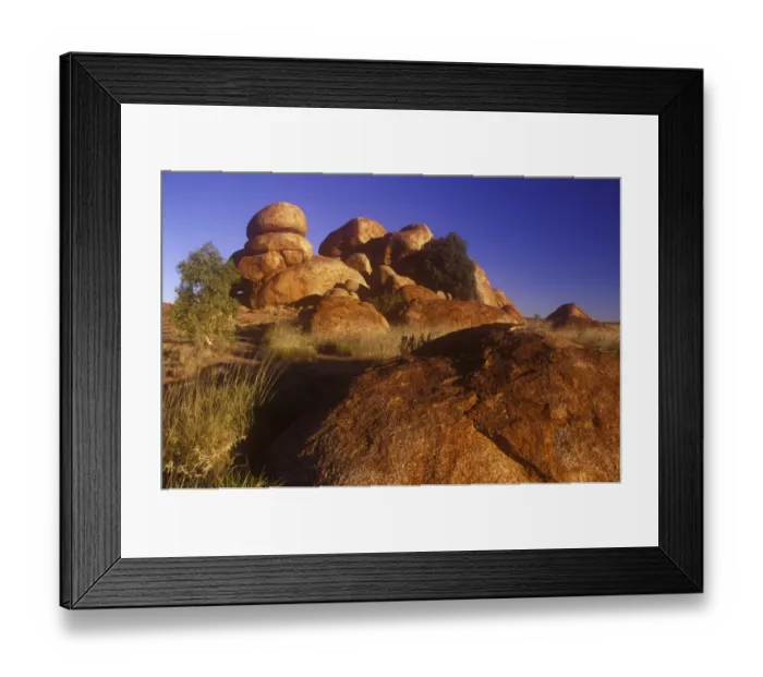 Framed Print : AUSTRALIA, Northern Territory, Devils Marbles Framed Print : AUSTRALIA, Northern Territory, Devils Marbles