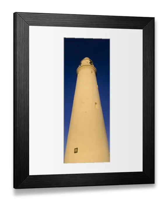 Framed Print : ENGLAND Tyne and Wear St Marys Island Warm evening sun illuminates the popular whitley bay landmark of