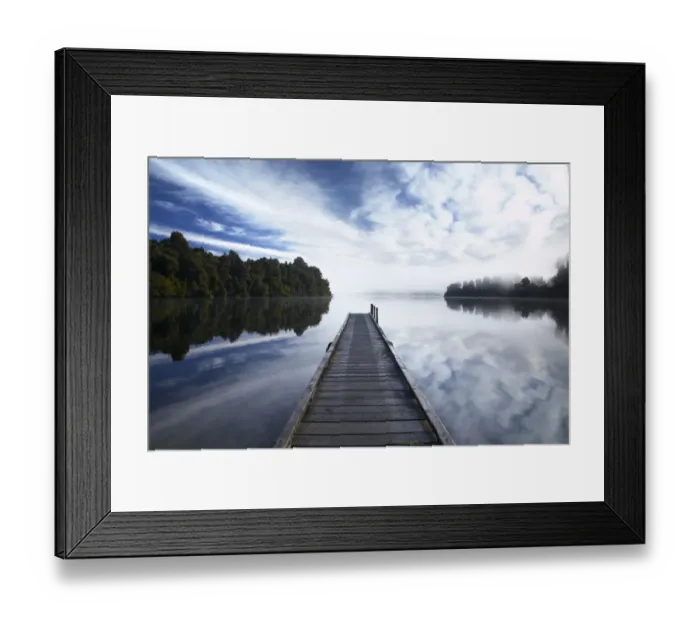 Framed Print : New Zealand, Westland, Lake Mapourika