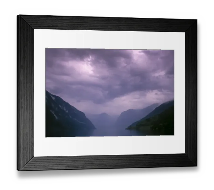 Framed Print : NORWAY Sogn Og Fjordane Aurlandsfjorden A storm brews over the aurlandsfjorden fjord near flam Framed Print : NORWAY Sogn Og Fjordane Aurlandsfjorden A storm brews over the aurlandsfjorden fjord near flam