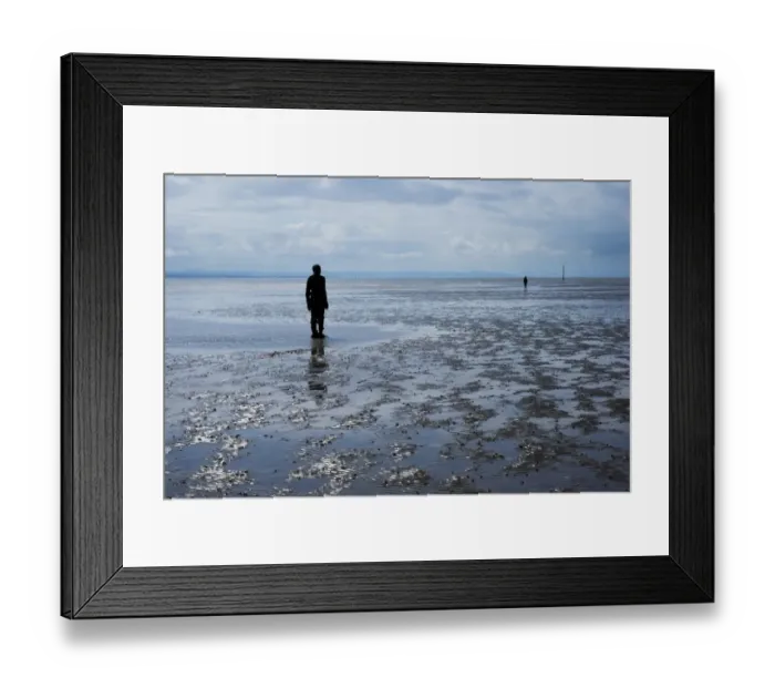 Framed Print : England, Merseyside, Antony Gormley Another Place