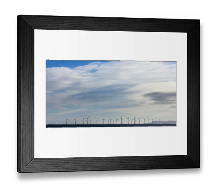 Framed Print : England, County Durham, Teesside Offshore Windfarm