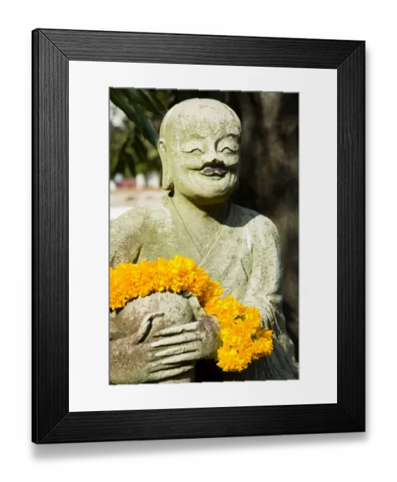 Framed Print : Thailand, Bangkok, Wat Benchamabophit. Statue in the grounds of the Wat Benchamabophit also known as Framed Print : Thailand, Bangkok, Wat Benchamabophit. Statue in the grounds of the Wat Benchamabophit also known as