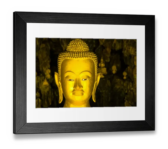 Framed Print : Thailand, Bangkok, Wat Chana Songkram. Buddha statue at Wat Chana Songkram