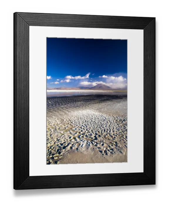 Framed Print : Bolivia, Southern Altiplano, Laguna Colorada. The dramatic other world landscape of the Laguna Coloroda otherwise know as Framed Print : Bolivia, Southern Altiplano, Laguna Colorada. The dramatic other world landscape of the Laguna Coloroda otherwise know as