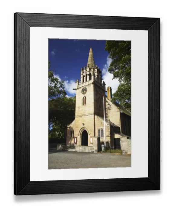 Framed Print : England, Northumberland, Beadnell. Beadnell church located in the village of Beadnell near the Northumberland