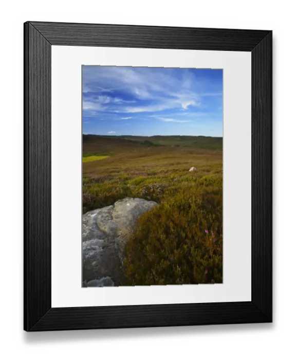 Framed Print : ENGLAND Northumberland Rothbury The open moorland of the Rothbury Terraces a popular spot for local