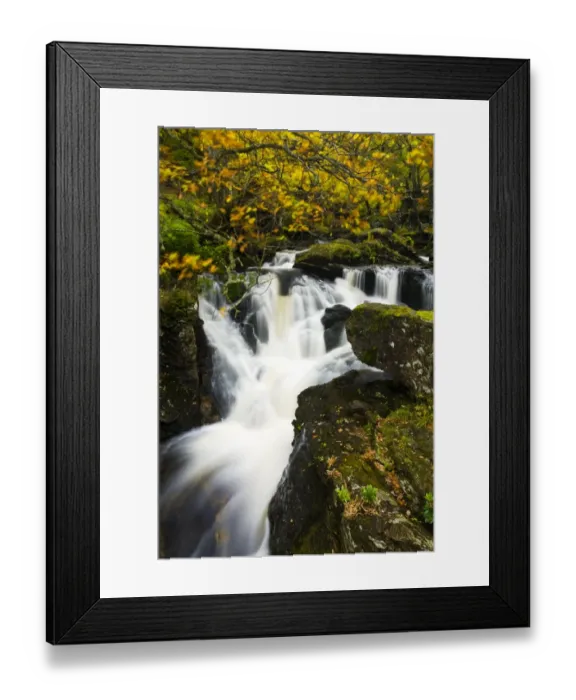 Framed Print : Scotland, Stirling, Loch Lomond and the Trossachs National Park. Arklet Falls