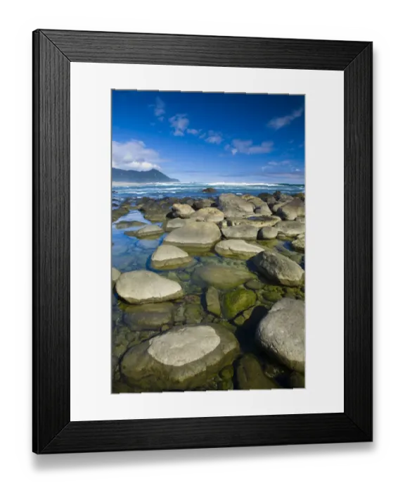 Framed Print : New Zealand, Southland, Fiordland National Park. The coastline of Martins Bay Framed Print : New Zealand, Southland, Fiordland National Park. The coastline of Martins Bay