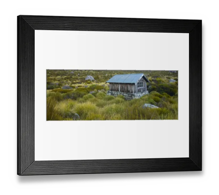 Framed Print : New Zealand, Canterbury, Mt Cook National Park. Stocking Stream Shelter Framed Print : New Zealand, Canterbury, Mt Cook National Park. Stocking Stream Shelter