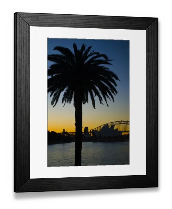 Framed Print : Australia, New South Wales, Sydney. Sydney Harbour bridge and the opera house viewed at sunset Framed Print : Australia, New South Wales, Sydney. Sydney Harbour bridge and the opera house viewed at sunset