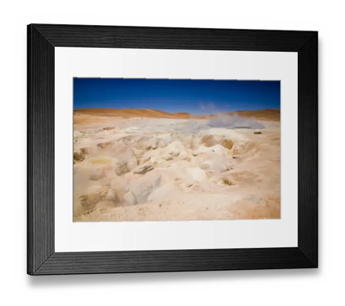 Framed Print : Bolivia, Southern Altiplano, Uyuni Highlands. Fumaroles and Geysers at the Sol de Manana in the Uyuni Framed Print : Bolivia, Southern Altiplano, Uyuni Highlands. Fumaroles and Geysers at the Sol de Manana in the Uyuni