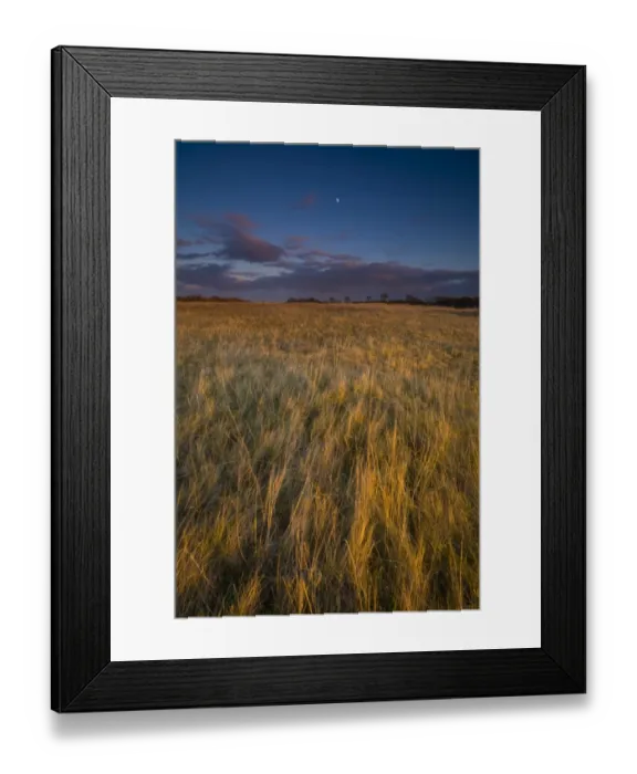 Framed Print : England, Tyne & Wear, Killingworth. The last rays of the setting sun paint a colourful scene across Killingworth