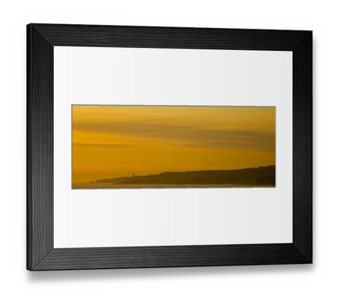 Framed Print : England, Tyne & Wear, South Tyneside. View from the mouth of the Tyne looking south towards Marsden