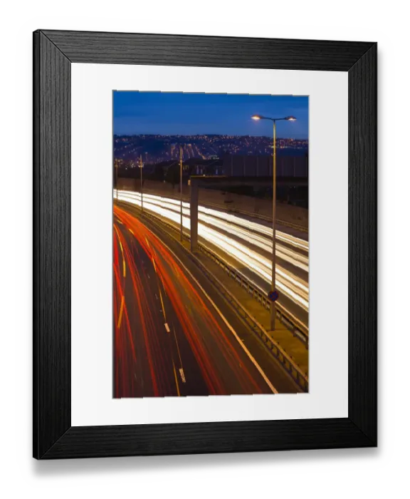 Framed Print : Rush hour traffic on the A1 heading south bound from Newcastle Upon Tyne