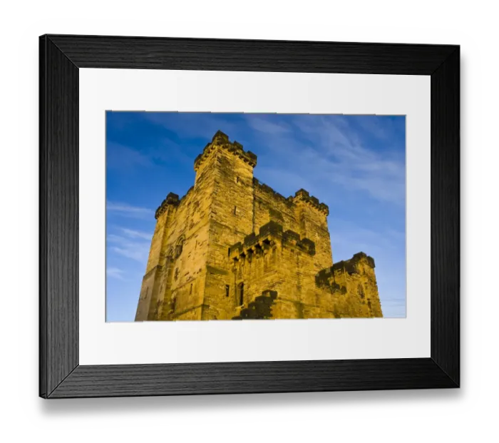 Framed Print : England, Tyne & Wear, Newcastle Upon Tyne. The Newcastle Castle Keep was built by Henry II between 1168-1178 and is a fine example of a genuine Framed Print : England, Tyne & Wear, Newcastle Upon Tyne. The Newcastle Castle Keep was built by Henry II between 1168-1178 and is a fine example of a genuine