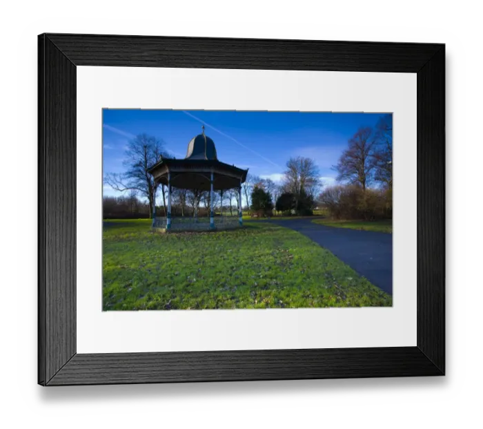Framed Print : England, Tyne and Wear, Newcastle Upon Tyne. Bandstand in Exhibition Park