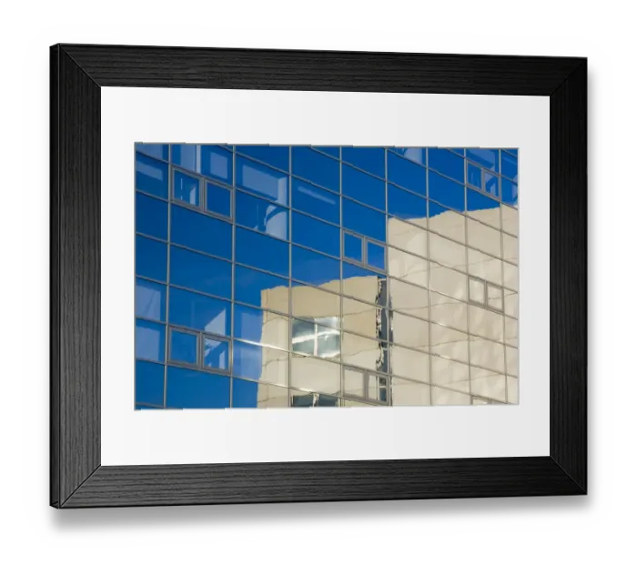Framed Print : England, Tyne and Wear, Newcastle Upon Tyne. Present day building structures reflected in the windows of an office block in Newcastle Framed Print : England, Tyne and Wear, Newcastle Upon Tyne. Present day building structures reflected in the windows of an office block in Newcastle