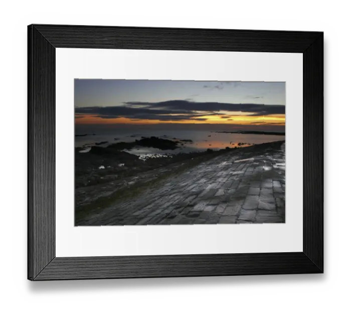 Framed Print : Sunrise viewed from the North Jetty in Cullercoats Bay Framed Print : Sunrise viewed from the North Jetty in Cullercoats Bay