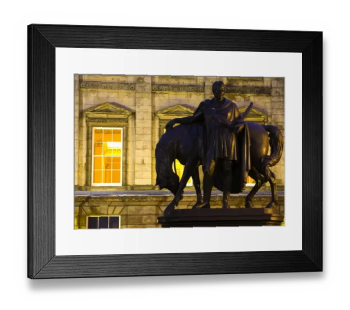 Framed Print : Scotland, Edinburgh, St Andrews Square. Statue of Sir John Hope, the 4th Earl of Hopetoun