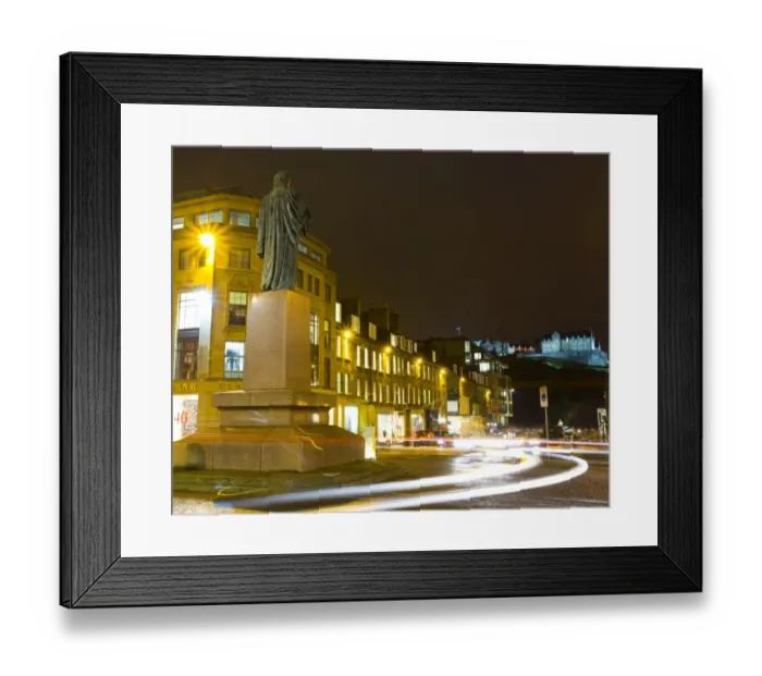 Framed Print : Scotland, Edinburgh, George Street. Statue of Dr Thomas Chalmers, a noted scholar