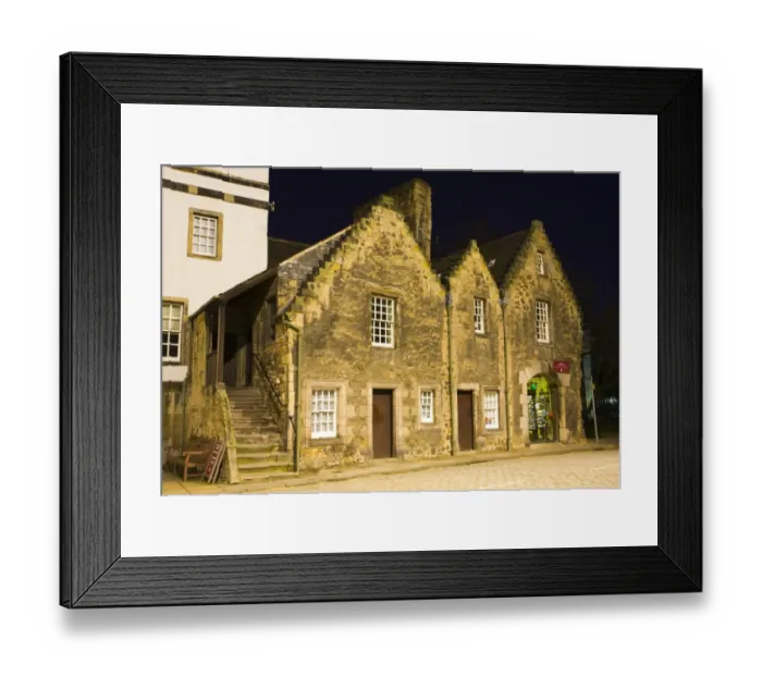 Framed Print : Scotland, Edinburgh, Holyrood. The Abbey Sanctuary at Holyrood offered a five mile defined area where those in need were provided protection from Framed Print : Scotland, Edinburgh, Holyrood. The Abbey Sanctuary at Holyrood offered a five mile defined area where those in need were provided protection from