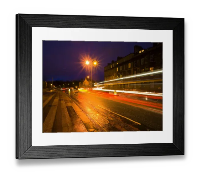 Framed Print : Scotland, Edinburgh, Edinburgh City. Queensferry Street heading north towards the Dean Bridge