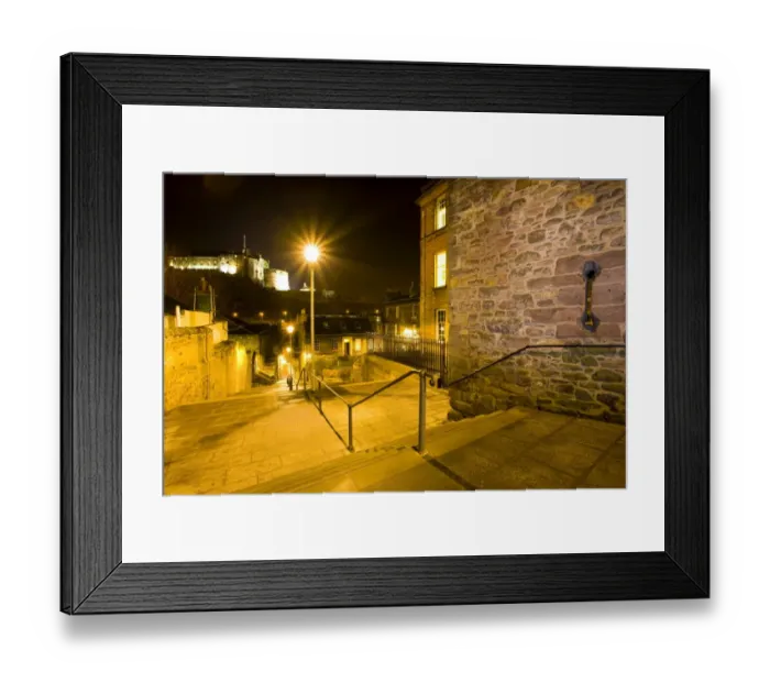 Framed Print : Scotland, Edinburgh, Edinburgh City. The Flodden Wall, constructed after the death of King James IV during the Battle of Flodden, was constructed as a means to defend the city from invaders. Remains of the wall are visible here and now form part