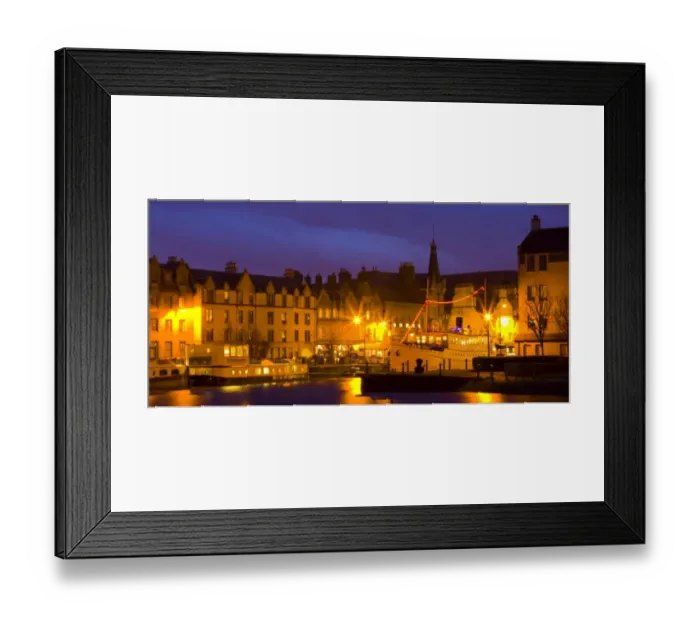 Framed Print : Scotland, Edinburgh, Leith. Mary of Guise barge and the Ocean Mist boat