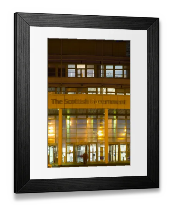 Framed Print : Scotland, Edinburgh, Leith. Scottish Executive building in Leith, standing on reclaimed ground where previous docks have