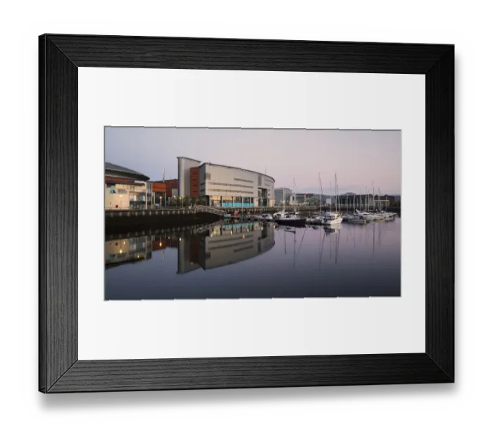 Framed Print : Northern Ireland, Belfast, Belfast Harbour Marina
