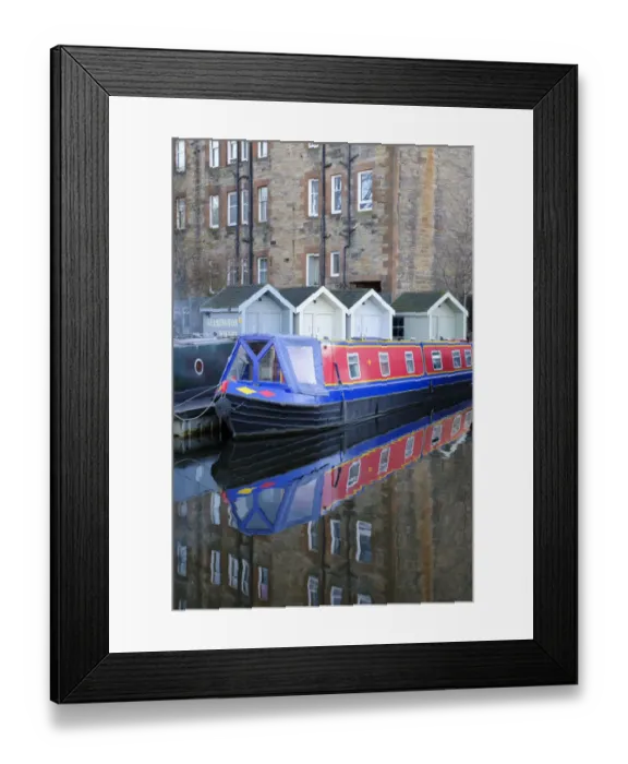 Framed Print : Scotland, Edinburgh, Union Canal