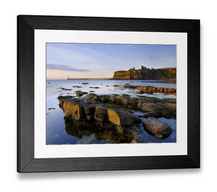 Framed Print : Just after dawn earlier today at King Edwards Bay in Tynemouth Framed Print : Just after dawn earlier today at King Edwards Bay in Tynemouth