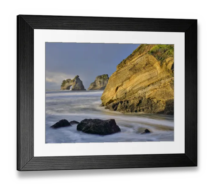 Framed Print : New Zealand, South Island, Wharariki Beach