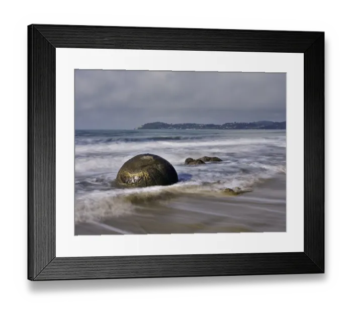 Framed Print : New Zealand, Otago, Moeraki Boulders