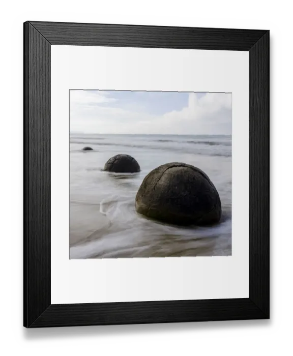 Framed Print : New Zealand, Otago, Moeraki Boulders
