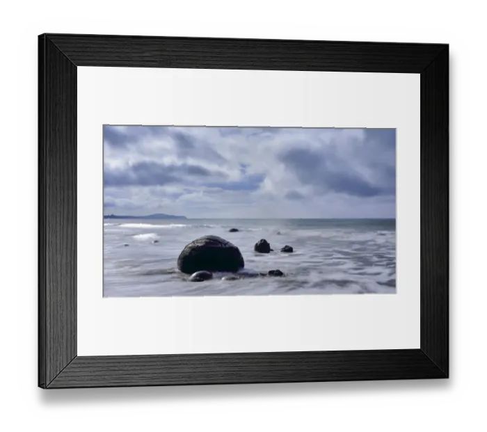 Framed Print : New Zealand, Otago, Moeraki Boulders