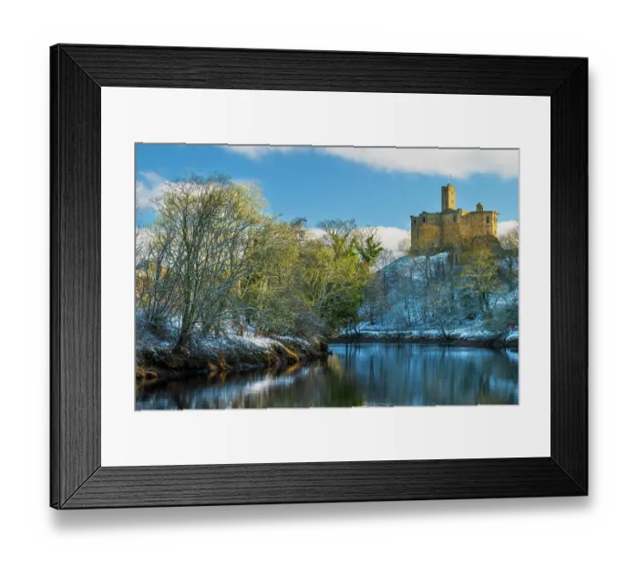 Framed Print : England, Northumberland, Warkworth Castle