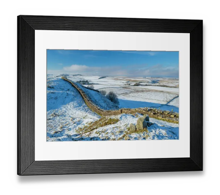 Framed Print : England, Northumberland National Park, Hadrian's Wall