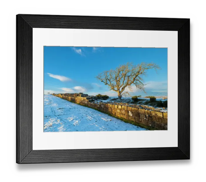 Framed Print : England, Northumberland National Park, Hadrian's Wall