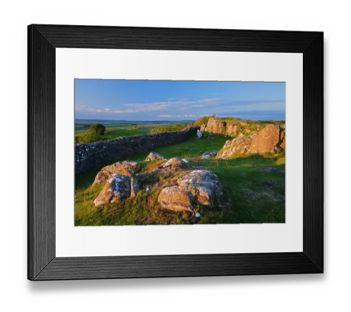 Framed Print : England, Northumberland National Park, Hadrian's Wall