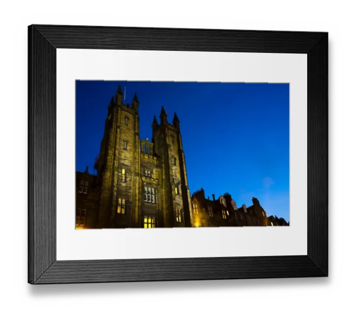 Framed Print : Scotland, Edinburgh, Old Town. The New College and Assembly Hall on the Mound were opened in 1846 as the Free Church of Scotland New College. More recently the Assembly Hall has been used as a debating chamber for the Scottish Parliament prior Framed Print : Scotland, Edinburgh, Old Town. The New College and Assembly Hall on the Mound were opened in 1846 as the Free Church of Scotland New College. More recently the Assembly Hall has been used as a debating chamber for the Scottish Parliament prior