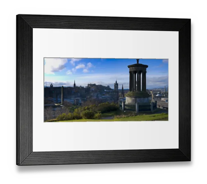Framed Print : Scotland, Edinburgh, Calton Hill. The Dugald Stewart Monument on Calton Hill