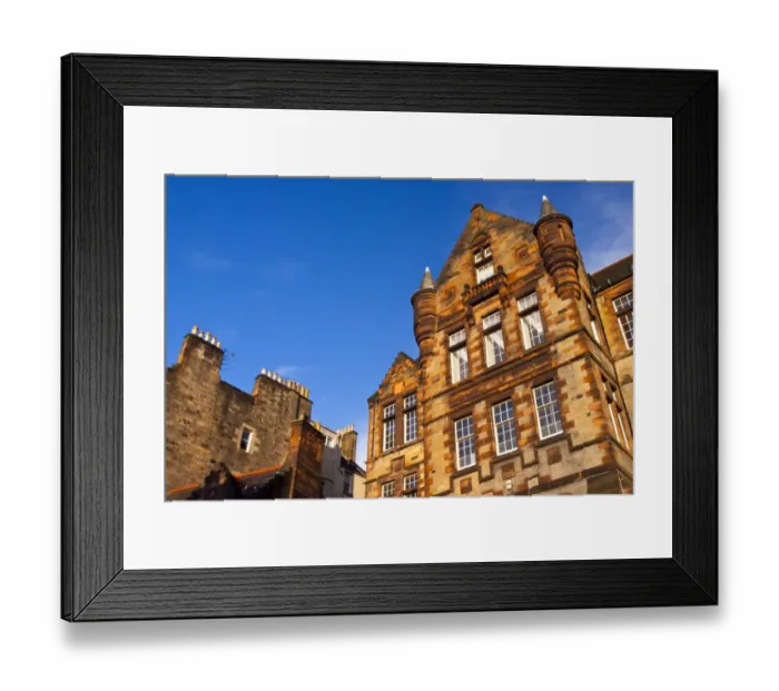 Framed Print : Scotland, Edinburgh, Castle Hill. The grand architecture of Castle Hill School