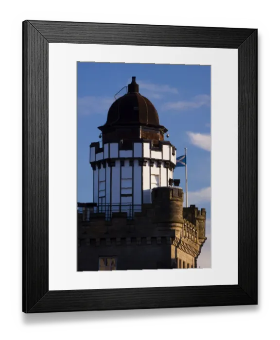 Framed Print : Scotland, Edinburgh, Camera Obscura. The Camera Obscura is located on a tower which had originally been the townhouse of the old Larid of Cockpen. This building was to become known as the Outlook Tower before its present title of