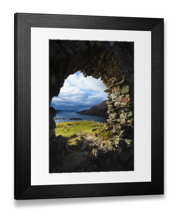Framed Print : Scotland, Scottish Highlands, Strome Castle. The enigmatic ruins of Strome Castle Framed Print : Scotland, Scottish Highlands, Strome Castle. The enigmatic ruins of Strome Castle