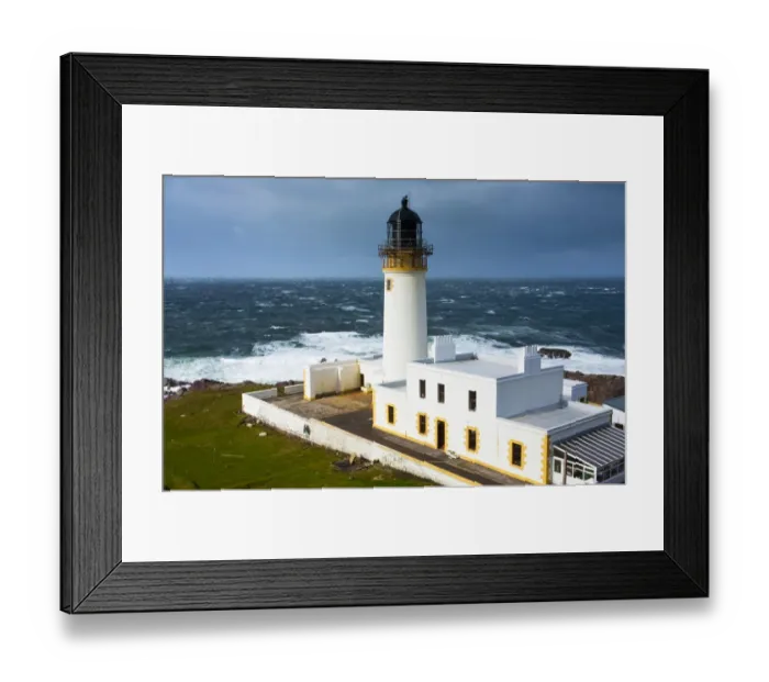 Framed Print : Scotland, Scottish Highlands, Rubha (Rua) Reidh Lighthouse. Rua Reidh Lighthouse