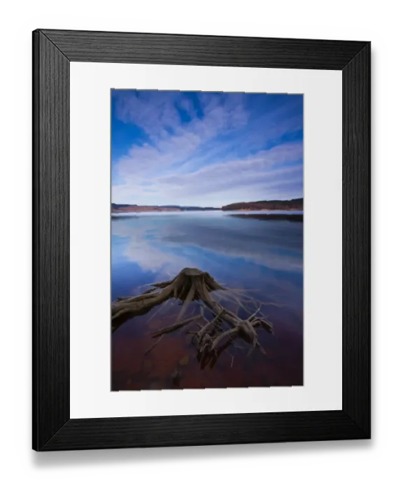 Framed Print : England, Northumberland, Kielder Water & Forest Park. Clouds above Kielder water viewed from the Bull
