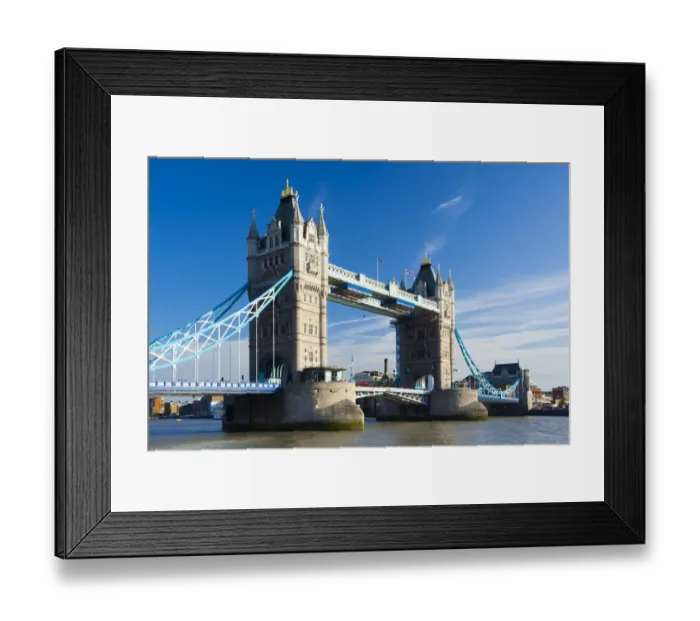 Framed Print : England, Greater London, Pool of London. The iconic Tower Bridge which spans the River Thames near the Tower Framed Print : England, Greater London, Pool of London. The iconic Tower Bridge which spans the River Thames near the Tower