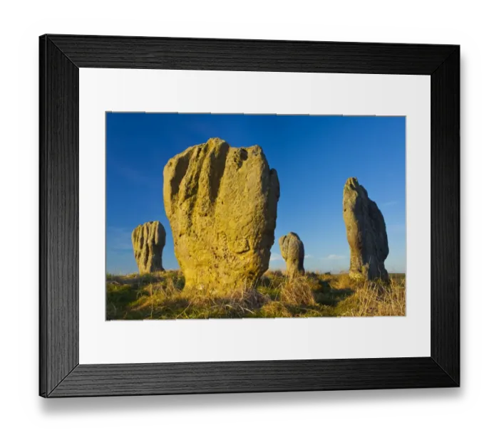 Framed Print : England, Northumberland, Duddo Five Stones. The pre-historic stone circle known as the Duddo Five Stones (and four stones) located in